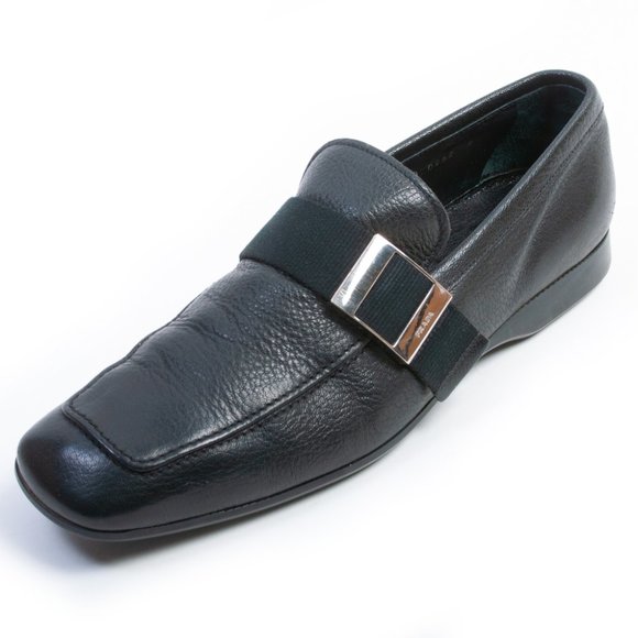 Prada Other - Prada Black Apron Toe Toe Loafers 8